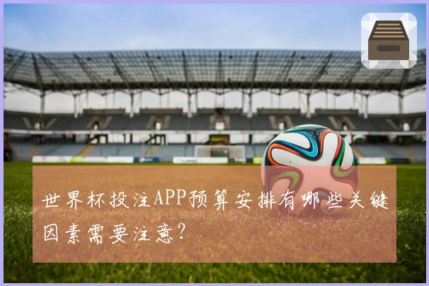 世界杯投注APP预算安排有哪些关键因素需要注意？
